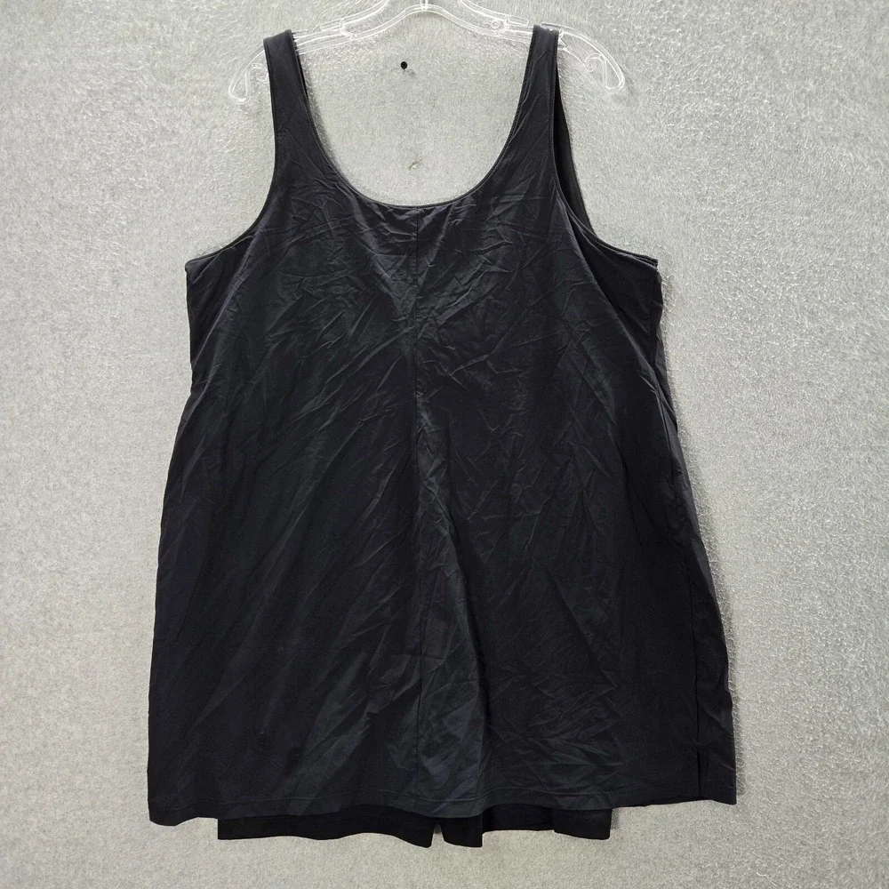 Nike Women Dress 1X Black Bliss Luxe Training Mini Tank Swoosh Lined Sleeveless‎